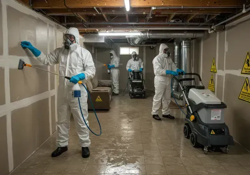 Basement Moisture Removal and Structural Drying process in Buchanan, GA